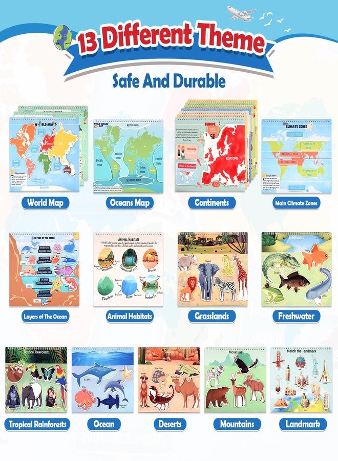 WethCorp Toys for 3-8, Geography Busy Book Sensory Toys for Boys 3-6 Educational Toy for Kids Boy 4-9 Preschool Learning Activities Homeschool Birthday Gift for Girls and Boys Ages 5-7 - Image 3